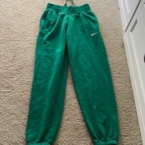 Green Nike sweatpants